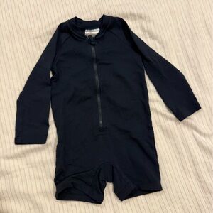 H&M Kids Navy Blue Long Sleeve One-Piece Swim Suit